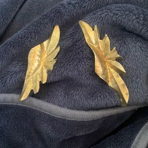 Brass Winged Earrings